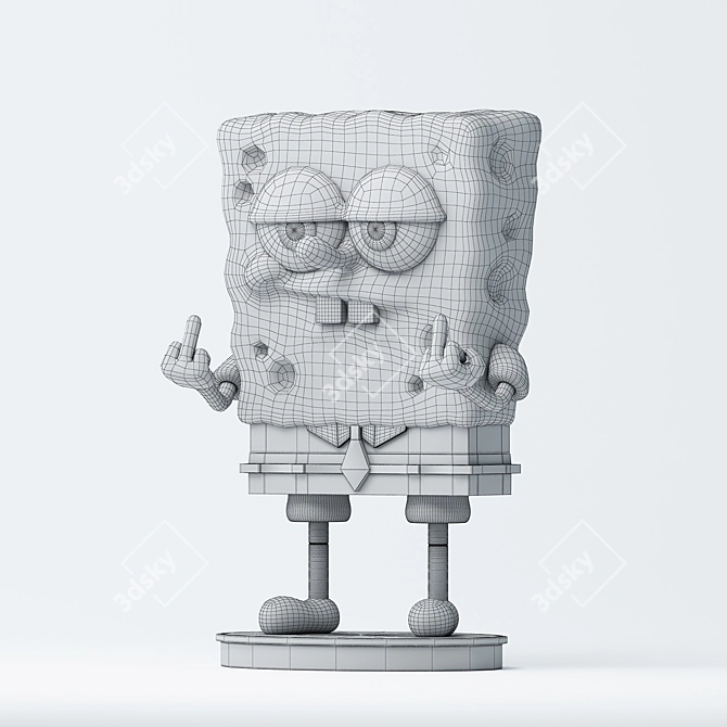 Vray Render Spongebob Figure - 46,289 Polys 3D model image 2