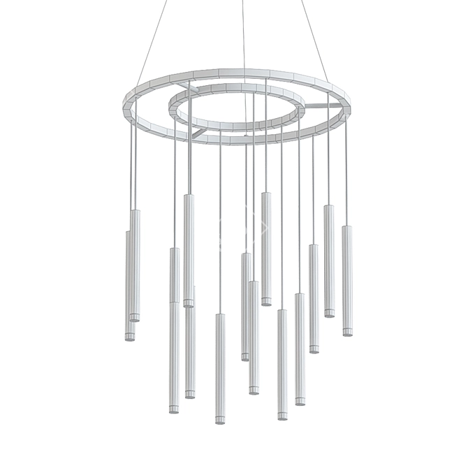 Tubular LED Pendant Light 3D model image 2