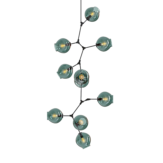 Modern Branching Bubble Chandelier 3D model image 1