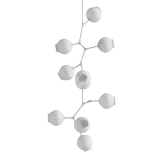 Modern Branching Bubble Chandelier 3D model image 2