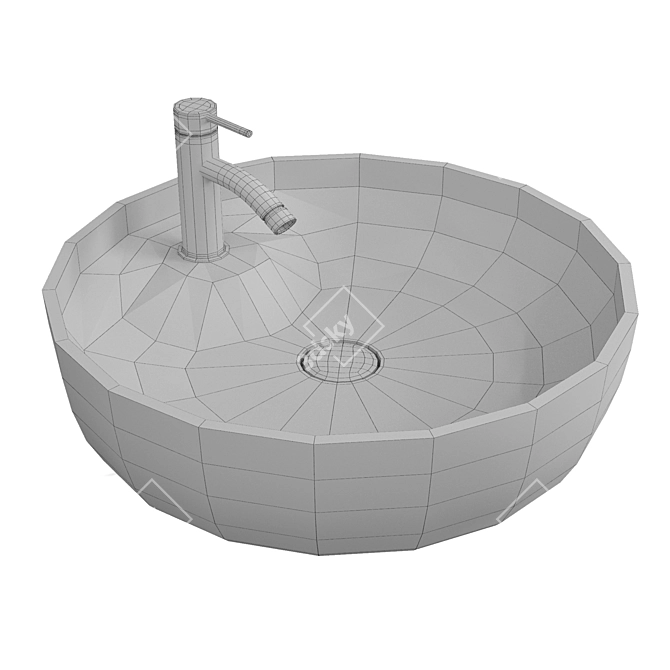 Modern Countertop Washbasin - BelBagno BB1306 3D model image 2