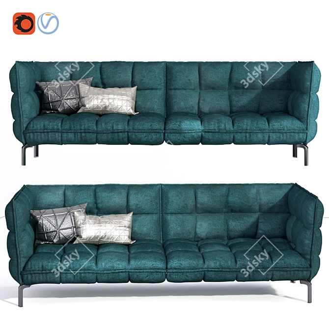 Modern Upholstered Husk Sofa 3D model image 3