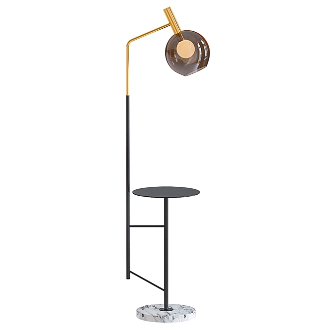 Contemporary Tray Table Floor Lamp 3D model image 1