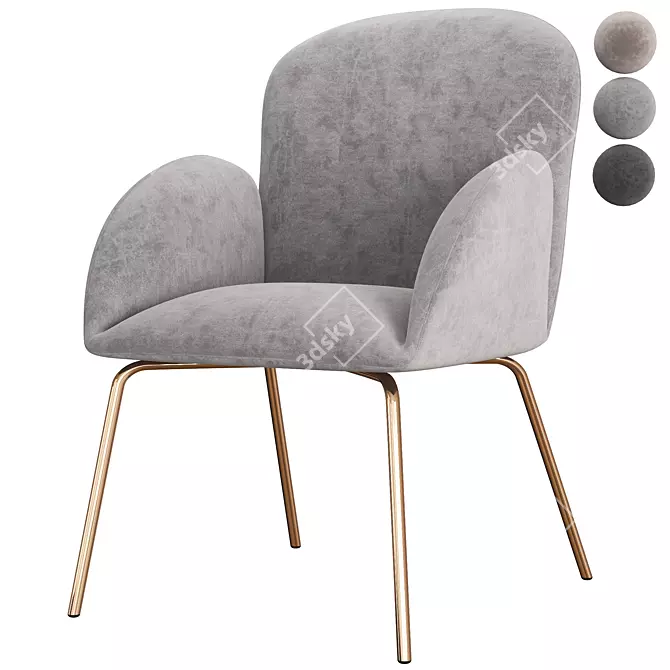 Modern Armchair Manta 3D model image 2