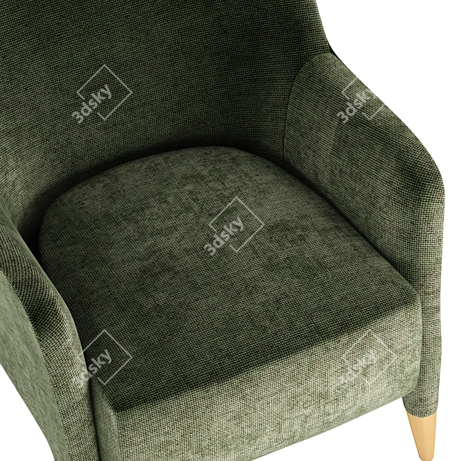 Sleek Fabric Armchair: Molteni & CD151.4 3D model image 6