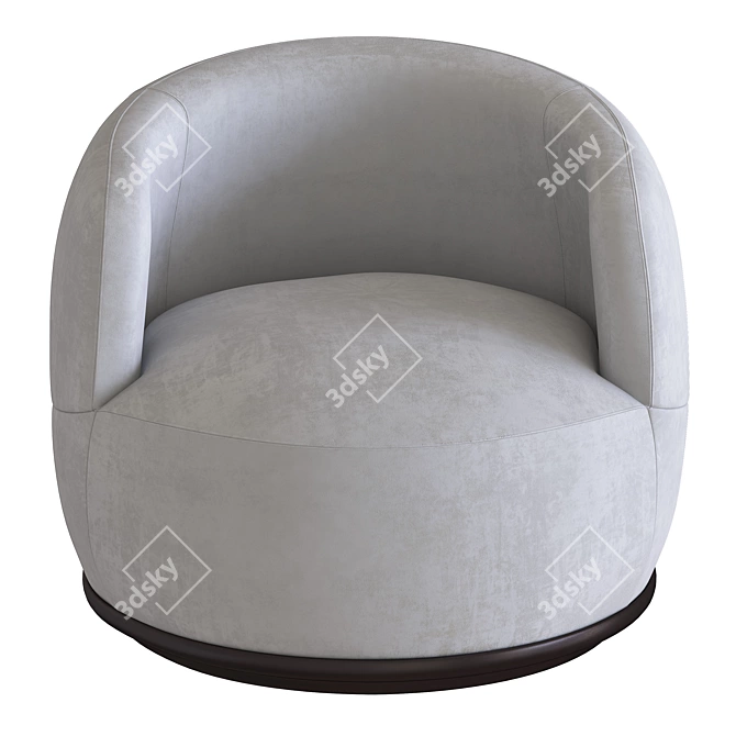 Sleek Orbit Armchairs 3D model image 4