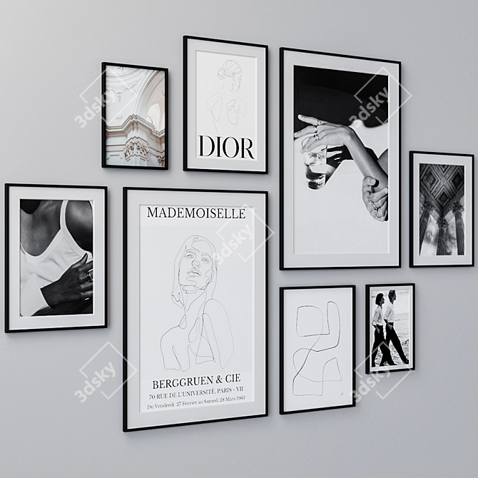 Versatile Set of Wall Art: 1552 3D model image 2