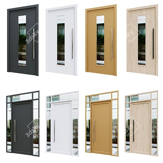 Optimized Exterior Doors v.02 3D model image 1