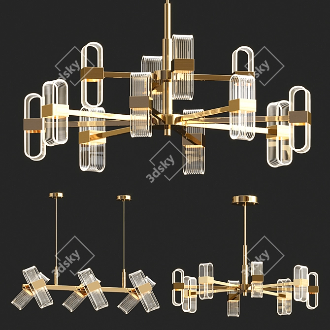 Zenith Chandelier: Timeless Elegance 3D model image 1