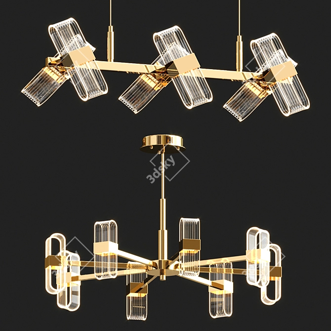 Zenith Chandelier: Timeless Elegance 3D model image 3