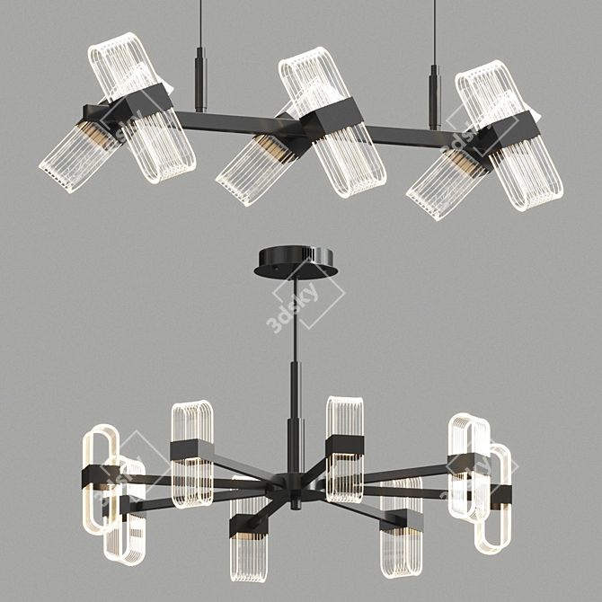 Zenith Chandelier: Timeless Elegance 3D model image 4