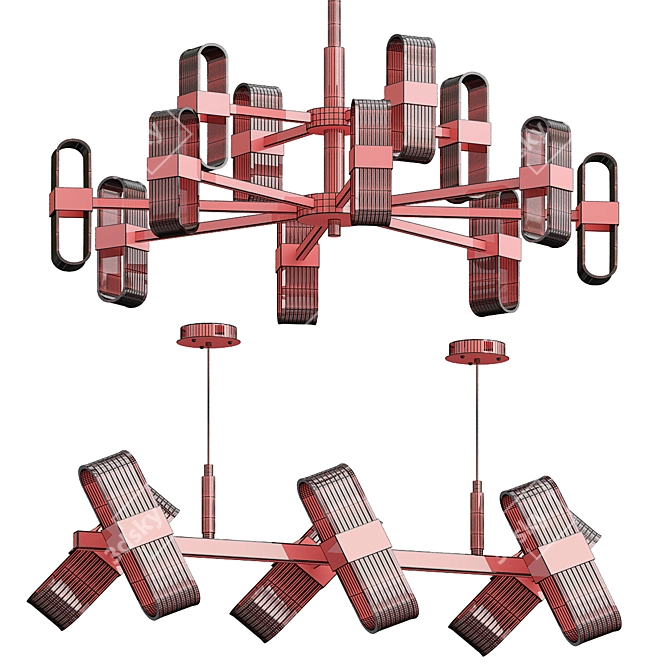 Zenith Chandelier: Timeless Elegance 3D model image 5