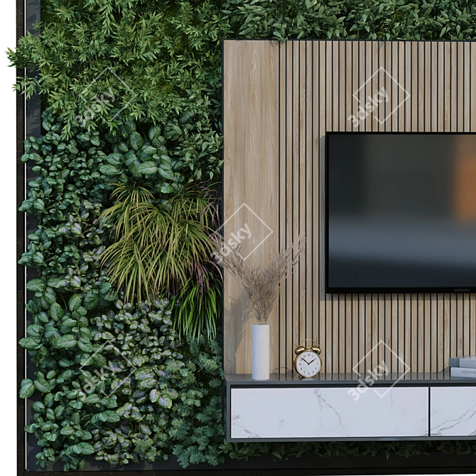 Modern TV Wall Set 209 3D model image 3