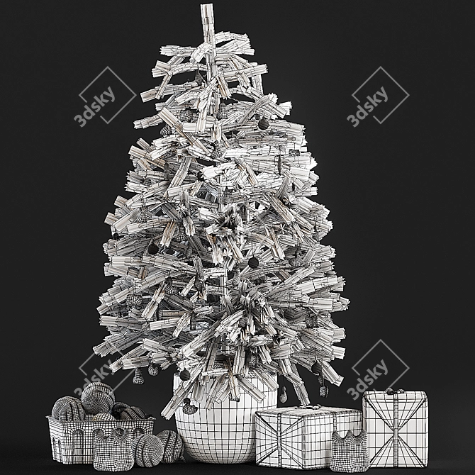 Festive Tree with Ferm Living Decor 3D model image 7