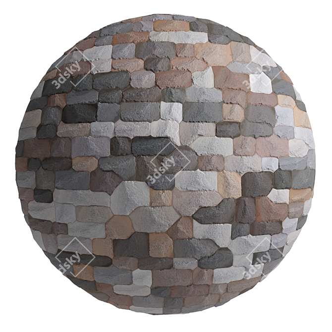 Wild Slate Stone Wall Decor - 4k PBR 3D model image 2