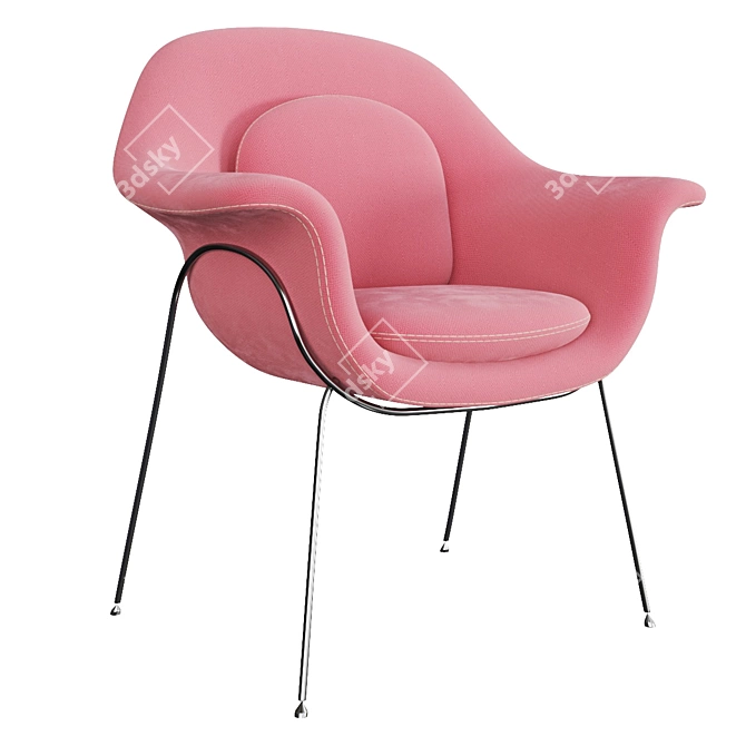 Ultimate Comfort Knoll Womb Chair 3D model image 1