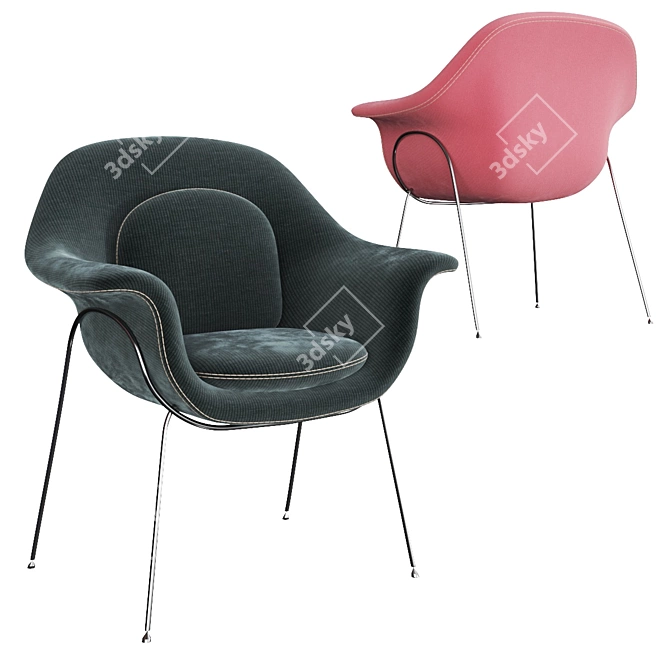 Ultimate Comfort Knoll Womb Chair 3D model image 3