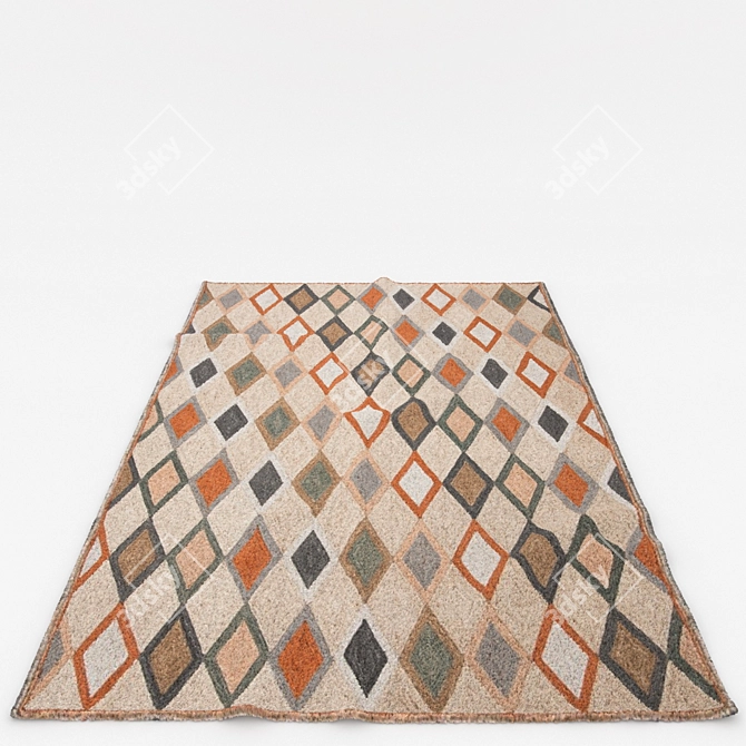 Versatile Rug Set: 6 Unique Designs for Diverse Scenes 3D model image 6