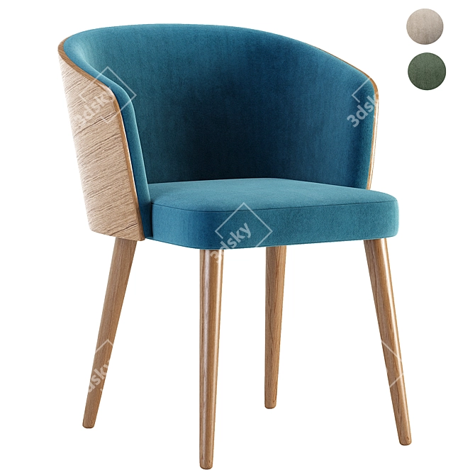 Stella V Chair: Stylish Dining Seating 3D model image 1