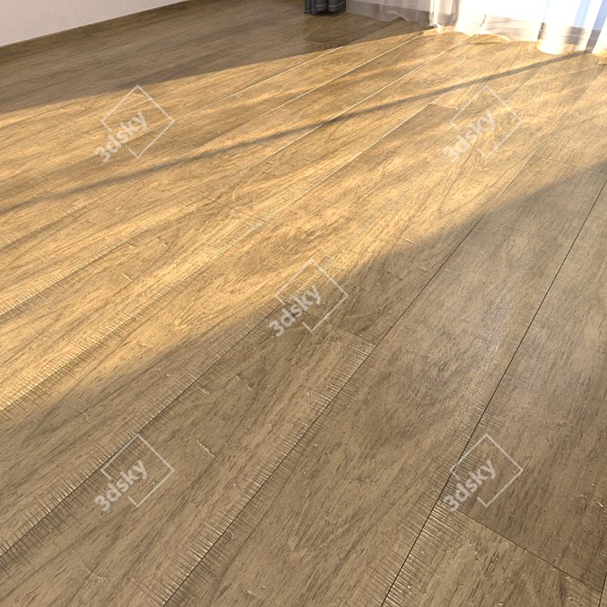 Luxury Parquet Floor: Noce Nazionale XVII 3D model image 1