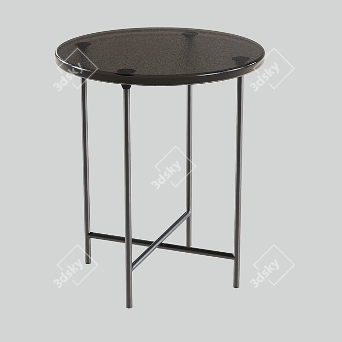 Minimalist Round Glass Coffee Table 3D model image 2