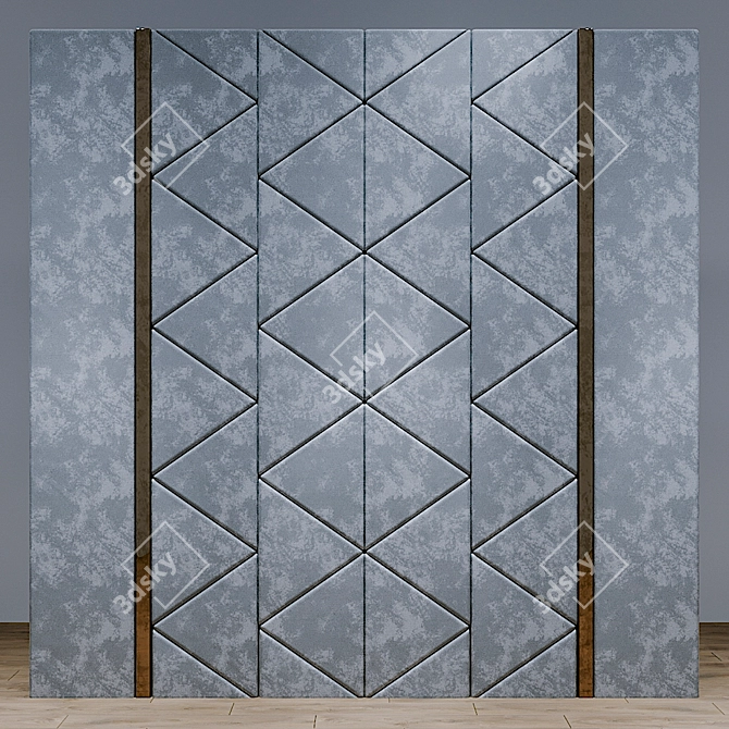 Fabric Headboard: Stylish Decor Panel 3D model image 1