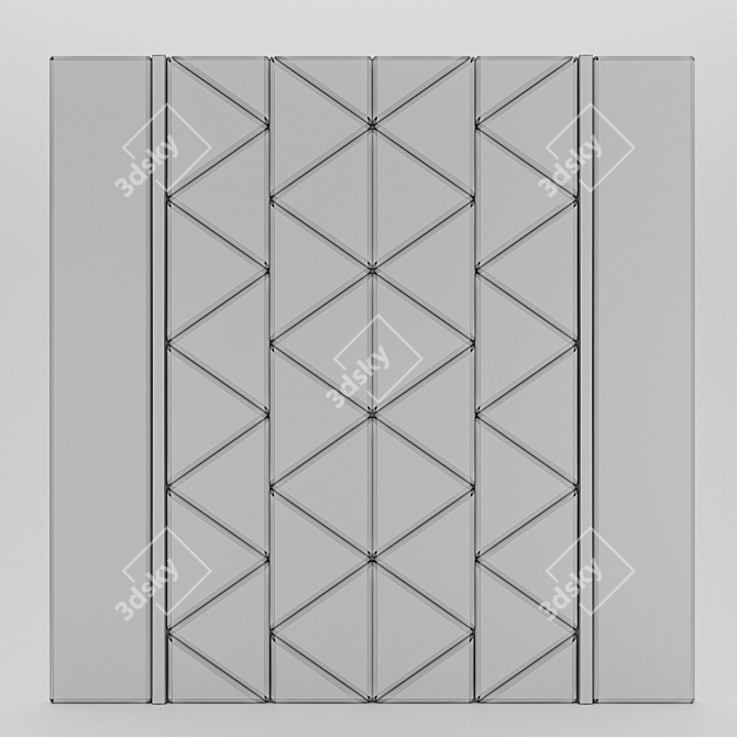 Fabric Headboard: Stylish Decor Panel 3D model image 3