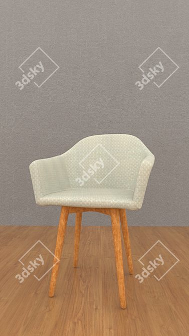 Elegant Dining Armchair 3D model image 1