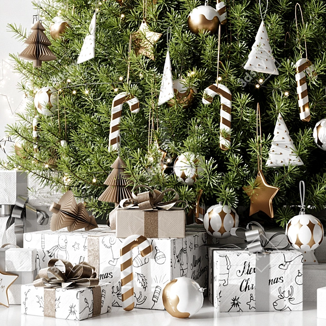 Corona Render Christmas Tree 3D model image 5