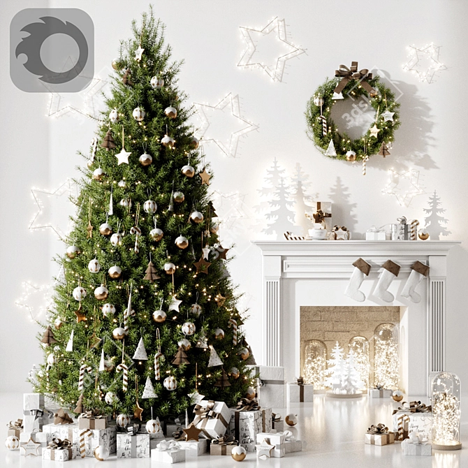 Corona Render Christmas Tree 3D model image 8