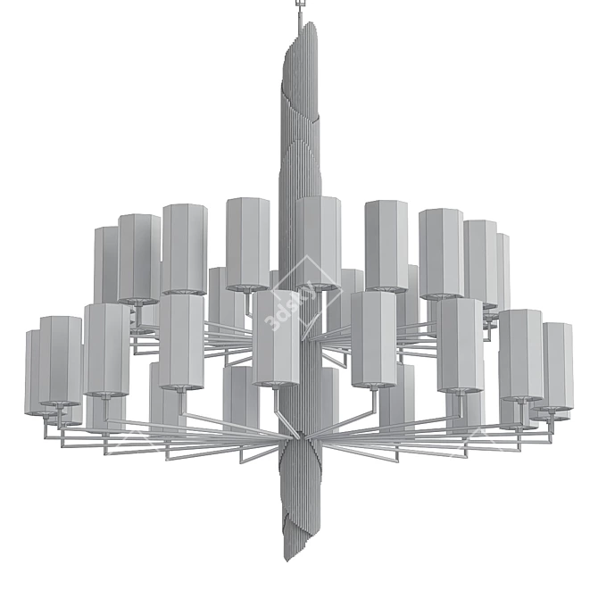 Luxury Brilliance Chandelier 3D model image 2