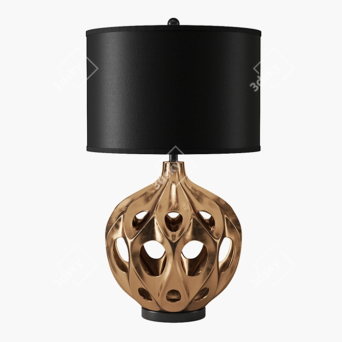 Elegant Safavieh Regina Ceramic Lamp 3D model image 1