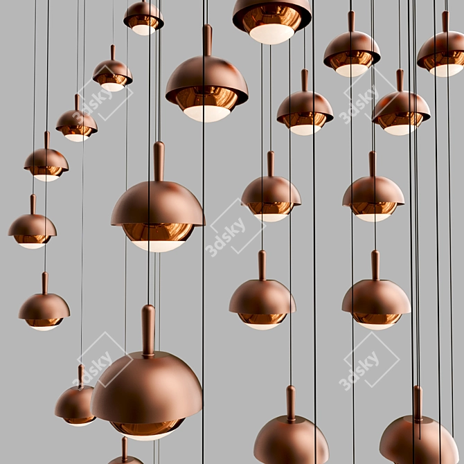 Elegant Russo Pendant Light 3D model image 2