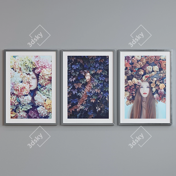 Premium Picture Frame Set in Modern Style 3D model image 3