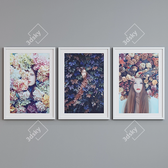 Premium Picture Frame Set in Modern Style 3D model image 4