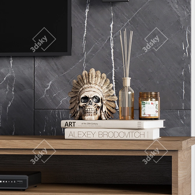 Sleek TV Wall 05 - High Quality & Detailed 3D model image 4