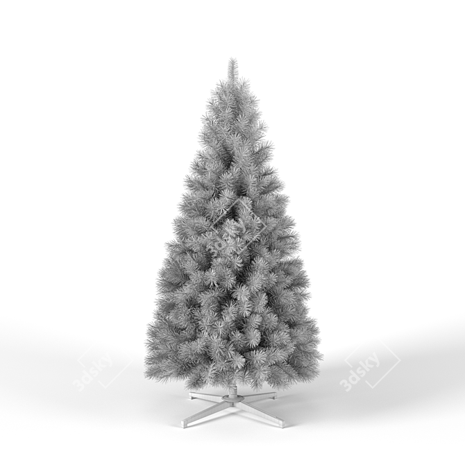 3D Christmas Tree with Lights 3D model image 7