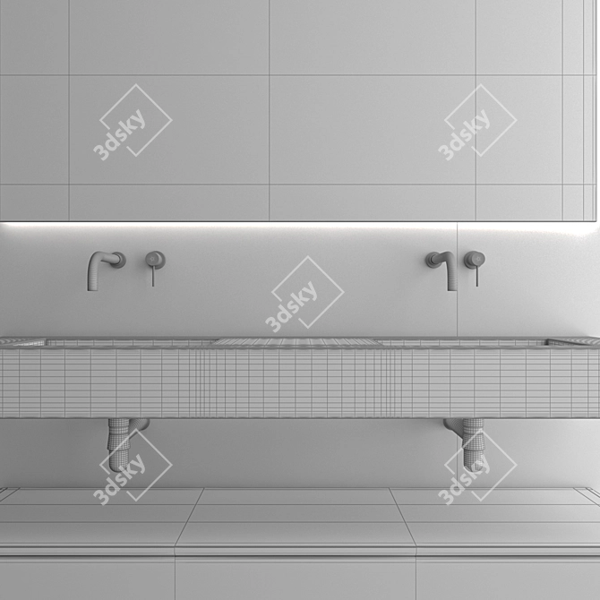 Modern Bathroom Set 3D model image 4