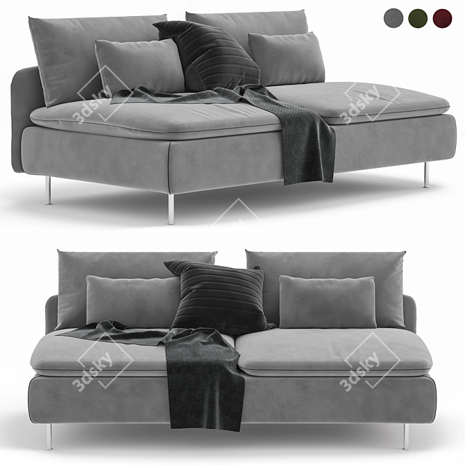 Modern Soderhamn 2-Seater Sofa 3D model image 1