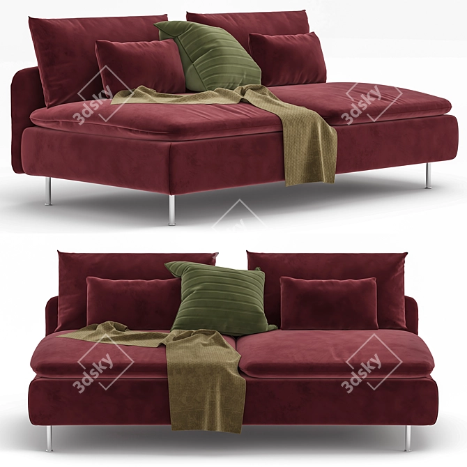 Modern Soderhamn 2-Seater Sofa 3D model image 2