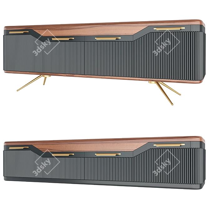 Elegant Hermes Sideboards - Various Sizes 3D model image 1