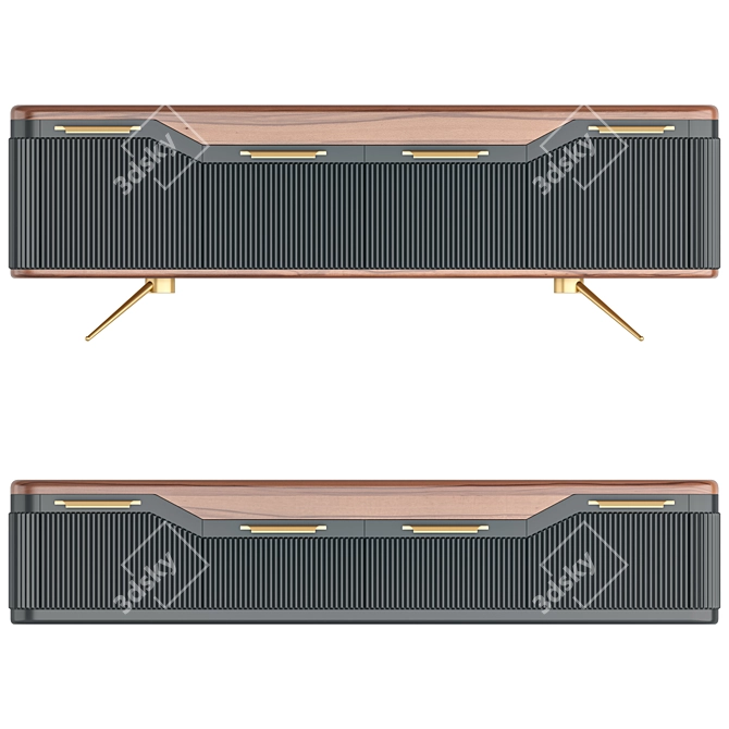 Elegant Hermes Sideboards - Various Sizes 3D model image 2