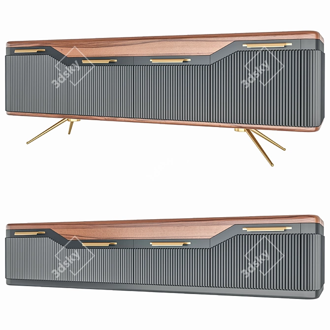 Elegant Hermes Sideboards - Various Sizes 3D model image 4