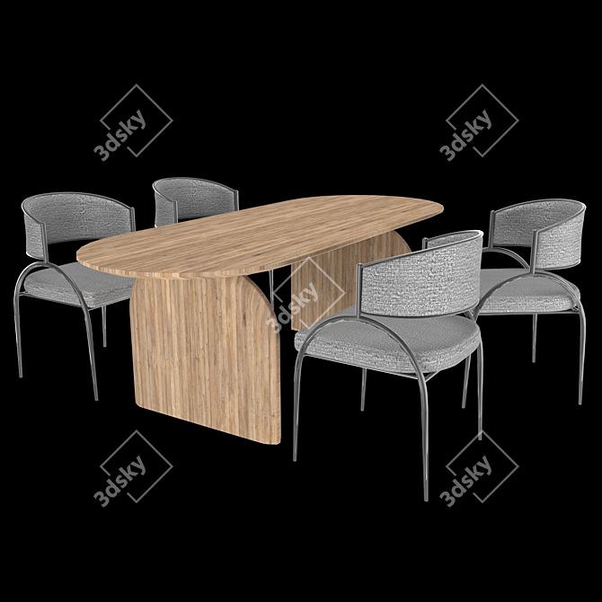 Stylish Ergonomic Chair 3D model image 1