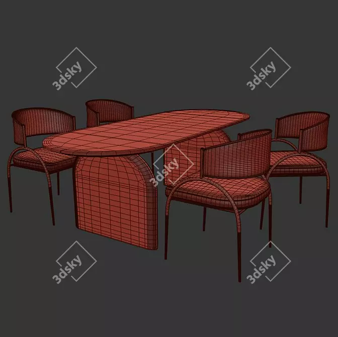 Stylish Ergonomic Chair 3D model image 2