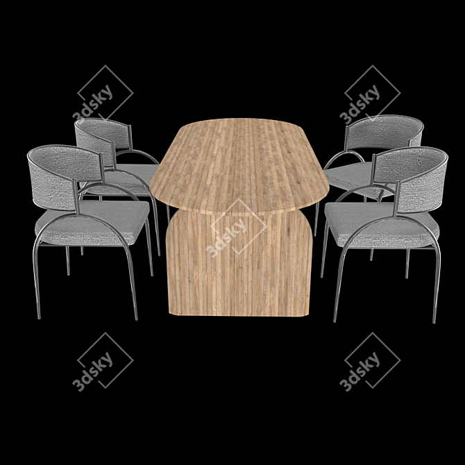 Stylish Ergonomic Chair 3D model image 3