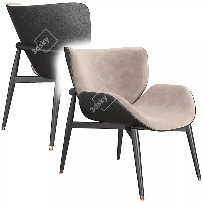 Baxter Jorgen Chair: Sleek Modern Design 3D model image 2