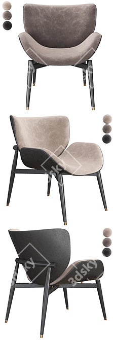 Baxter Jorgen Chair: Sleek Modern Design 3D model image 3