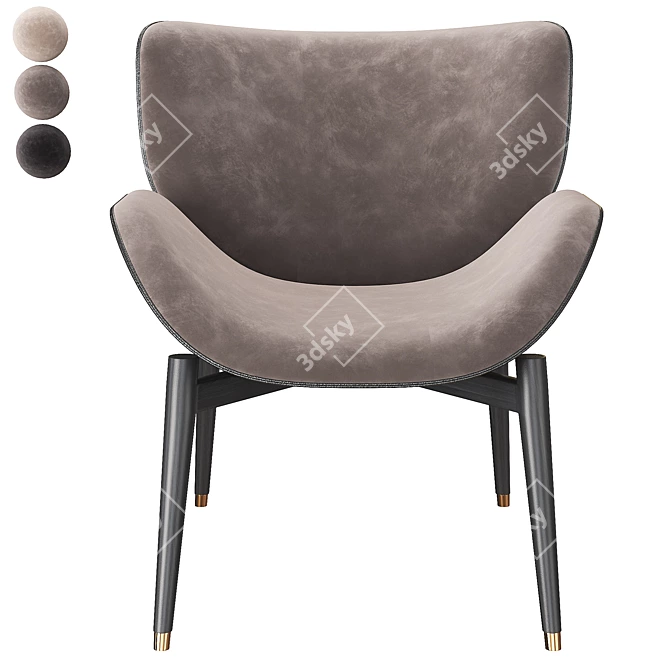 Baxter Jorgen Chair: Sleek Modern Design 3D model image 5