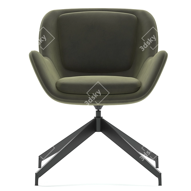 Stylish MEGHAN Swivel Armchair 3D model image 3